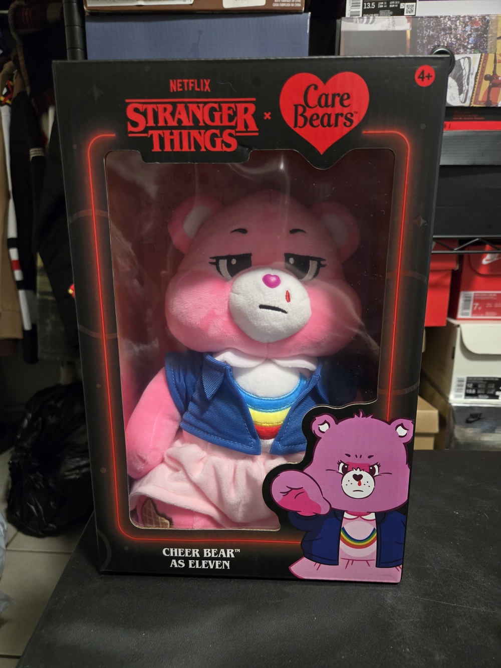 Care Bears x Stranger Things Cheer Bear Plush in Pink - Licensed Collectible